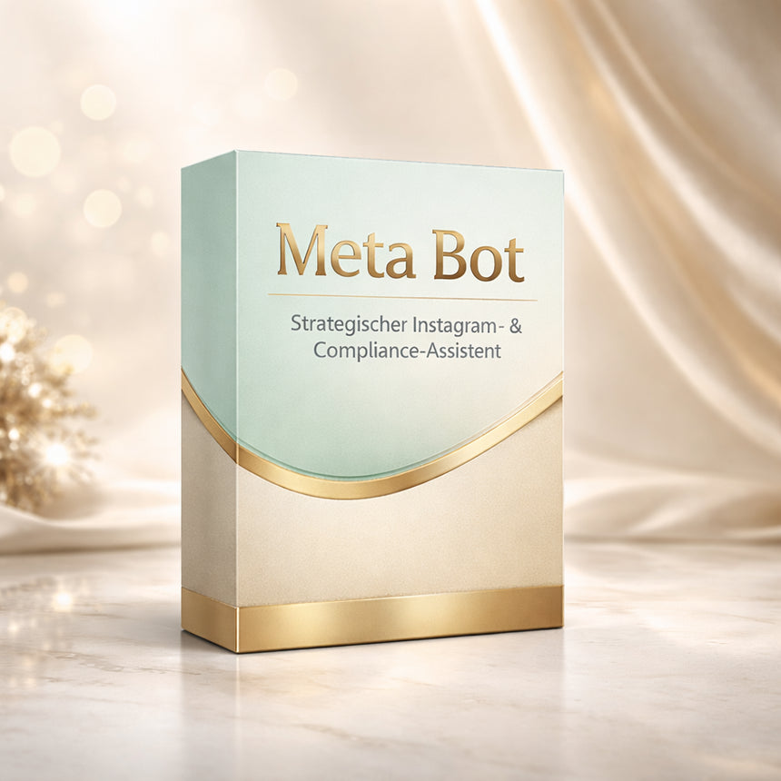 Meta Bot – Strategischer Instagram & Compliance Assistent – Pastell-Mint und Gold